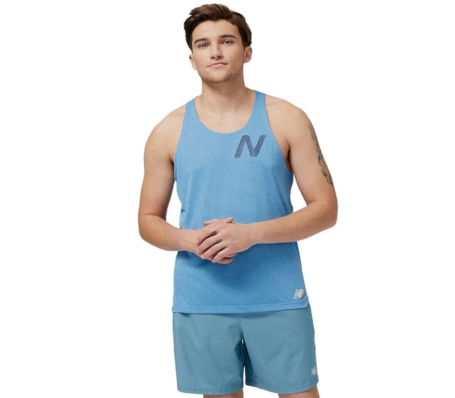 Abbigliamento New Balance | Graphic Impact Run Singlet Mt21276 Hbt