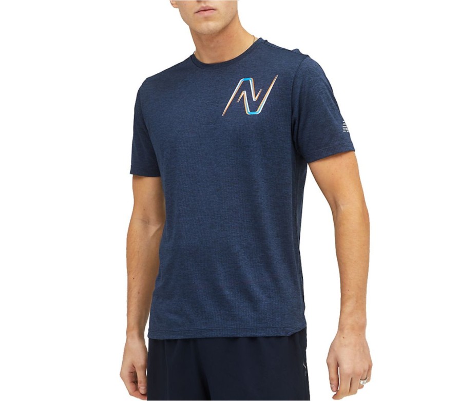 Abbigliamento New Balance | Graphic Impact Run Short Sleeve Mt21277Nml